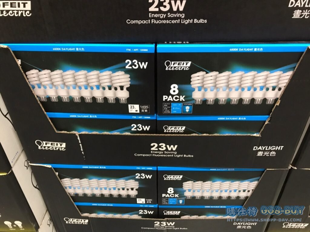 FEIT 23W瓦螺旋省電燈泡T3管徑每組8入白光/黃光 #120988 #120989