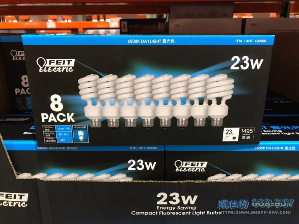 FEIT 23W瓦螺旋省電燈泡T3管徑每組8入白光/黃光 #120988 #120989