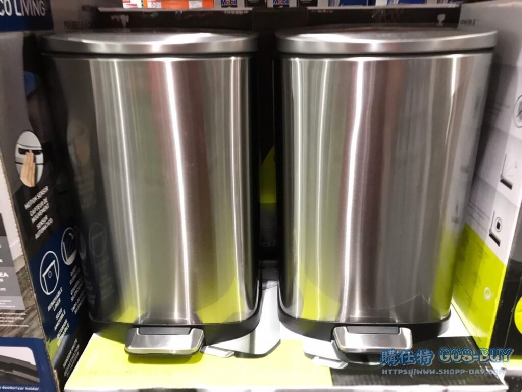 SENSIBLE ECO LIVING 12L不銹鋼垃圾桶2入