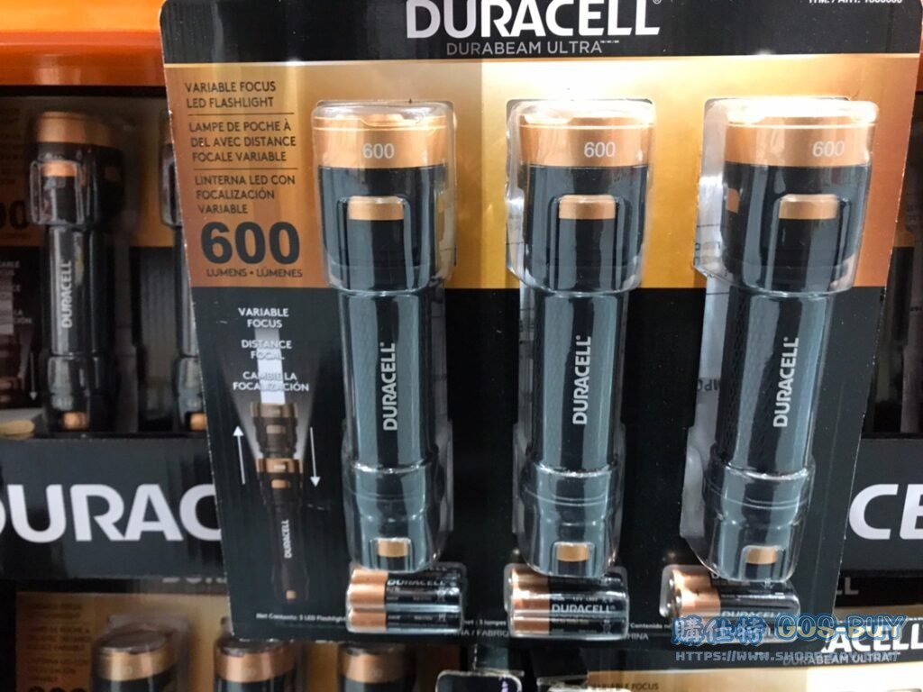 DURACELL金頂 600流明LED手電筒三入組
