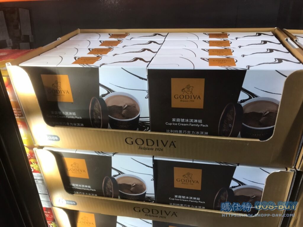 GODIVA比利時黑巧克力冰淇淋100毫升X6入