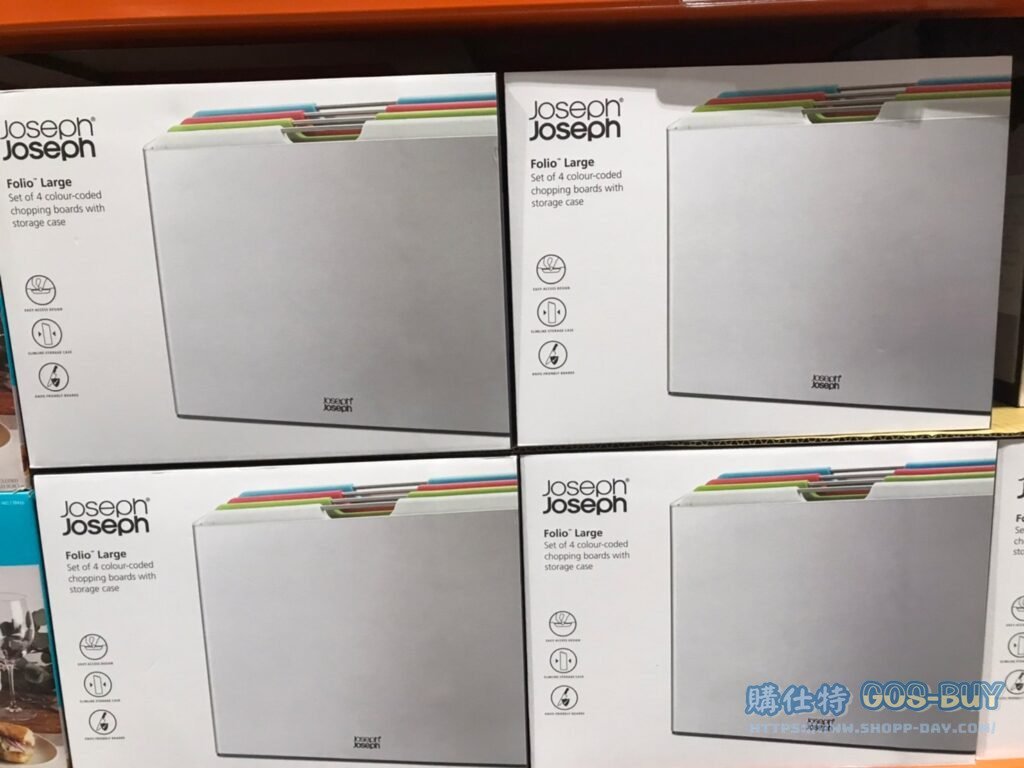 JOSEPH JOSEPH 檔案夾分類砧板組 含砧板四個+收納盒