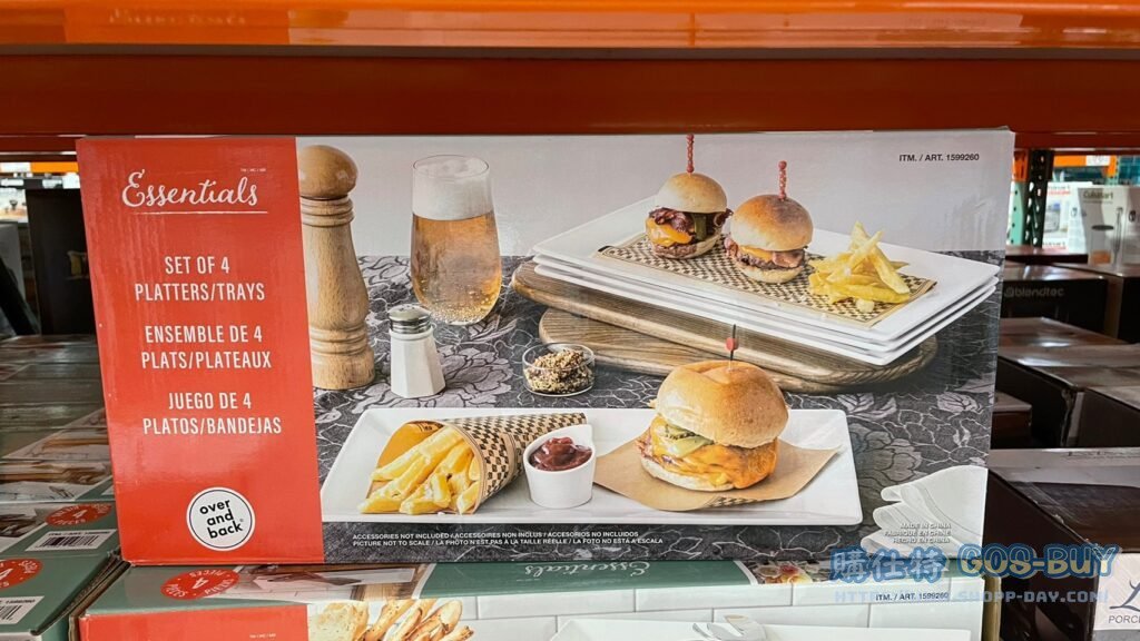 OVER&BACK 長方形淺盤四件組