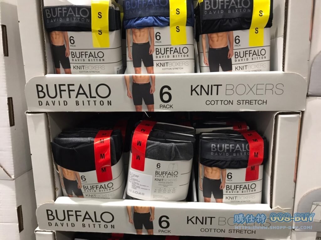 BUFFALO男彈性平口褲六入