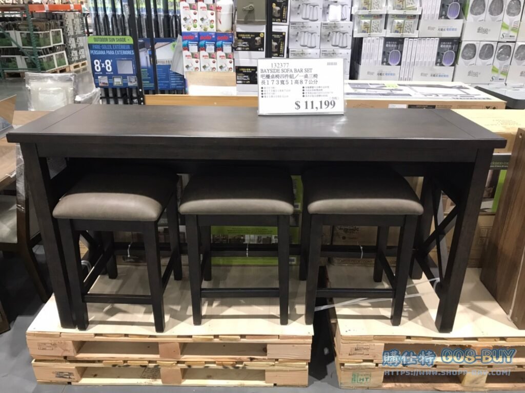 BAYSIDE吧檯桌椅四件組/一桌三椅