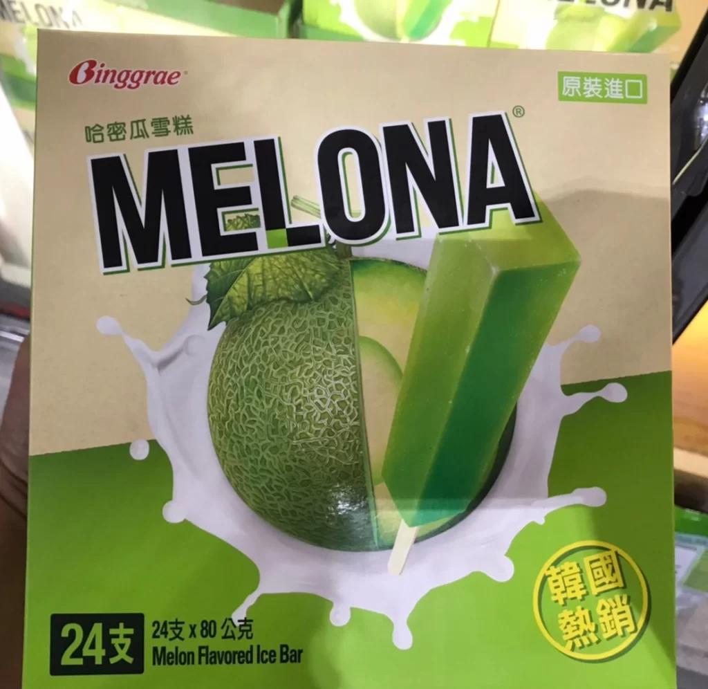 BINGGRAE哈密瓜雪糕 80毫升X24枝