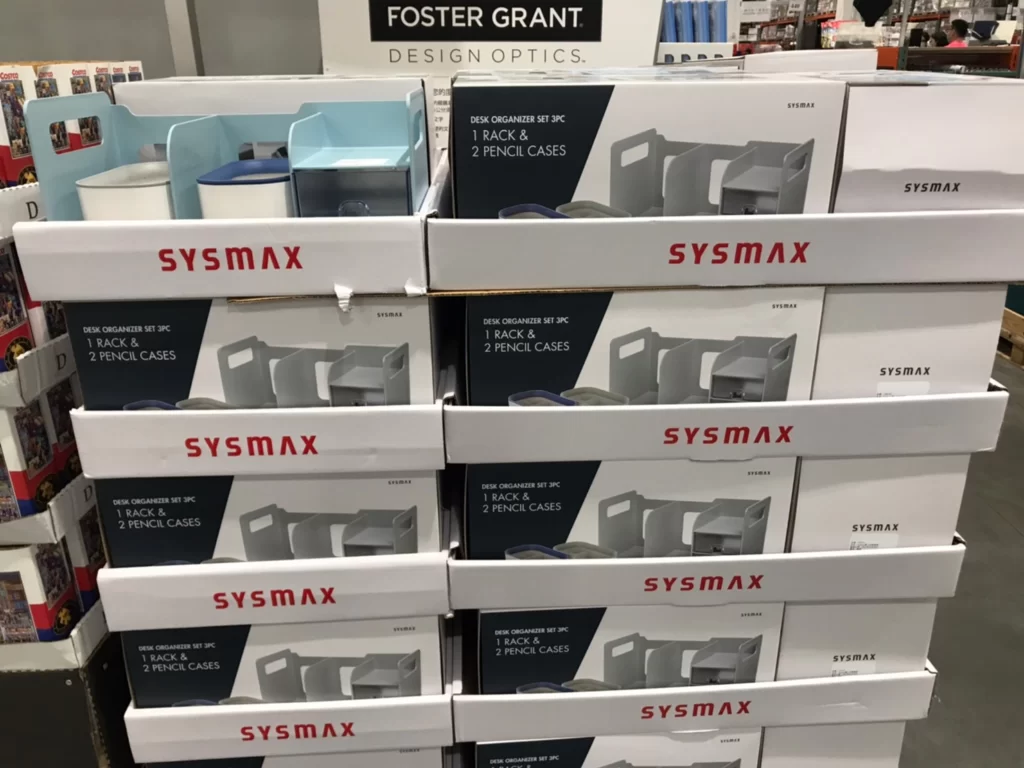 SYSMAX桌上收納盒組 書架+收納盒*2