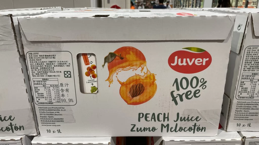 JUVER西班牙蜜桃綜合果汁 每瓶1公升X10入