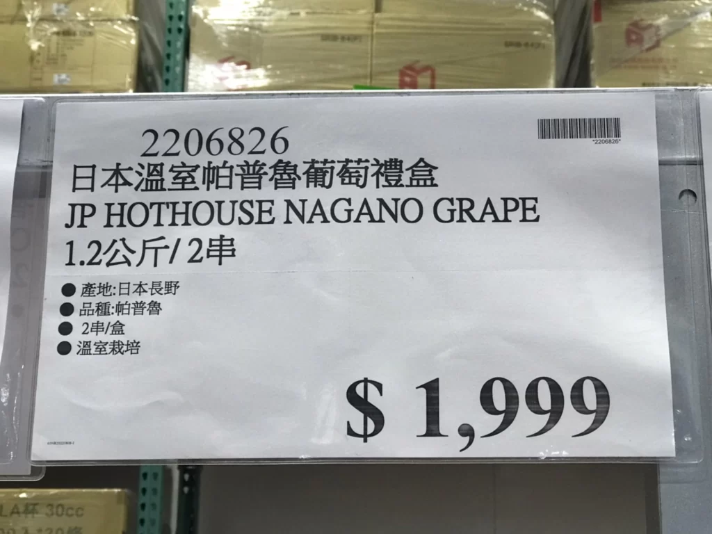 日本溫室帕普魯葡萄禮盒 1.2公斤/2串