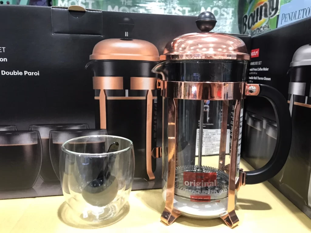 BODUM法式濾壓壺5件組含玻璃杯4個