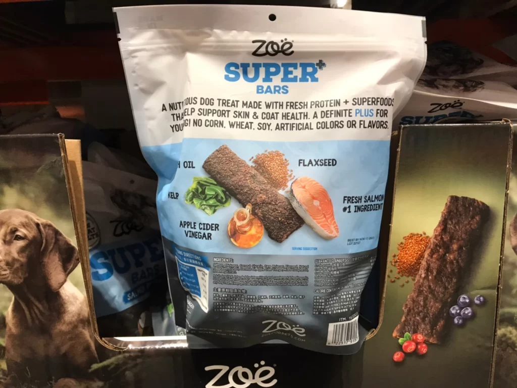 ZOE SUPER BARS DOG TREAT 鮭魚片狗零食皮膚毛髮配方907公克