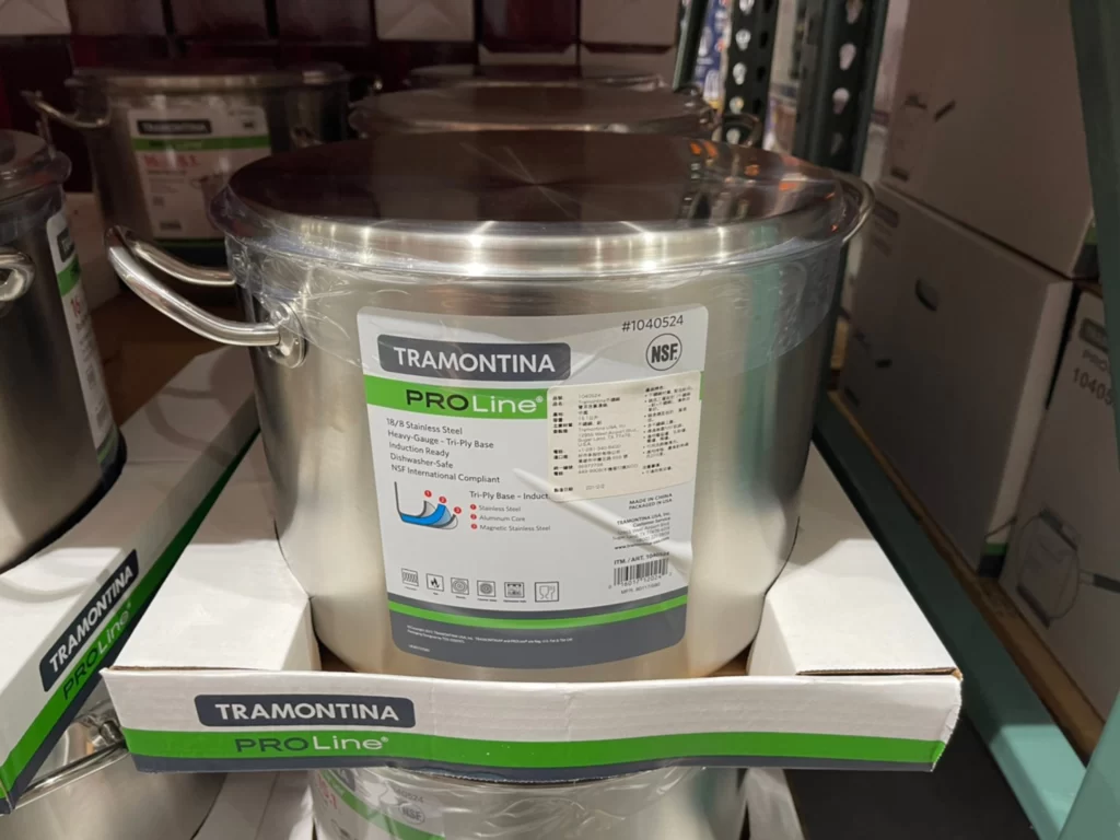 TRAMONTINA不鏽鋼雙耳含蓋湯鍋