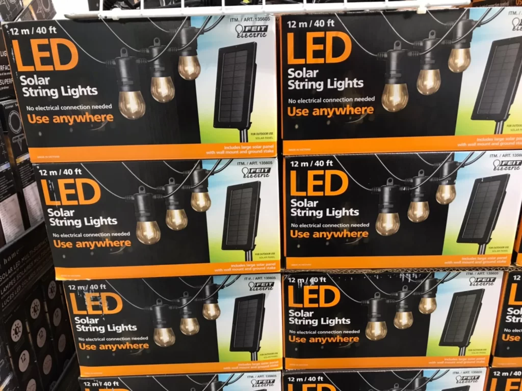 FEIT 40' STRING LIGHT 15 LED SOLAR LIGHT 40呎太陽能燈串