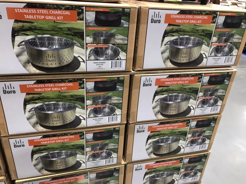 DURO CHARCOAL GRILL 桌上型不銹鋼木碳烤爐 長50寬40高18公分