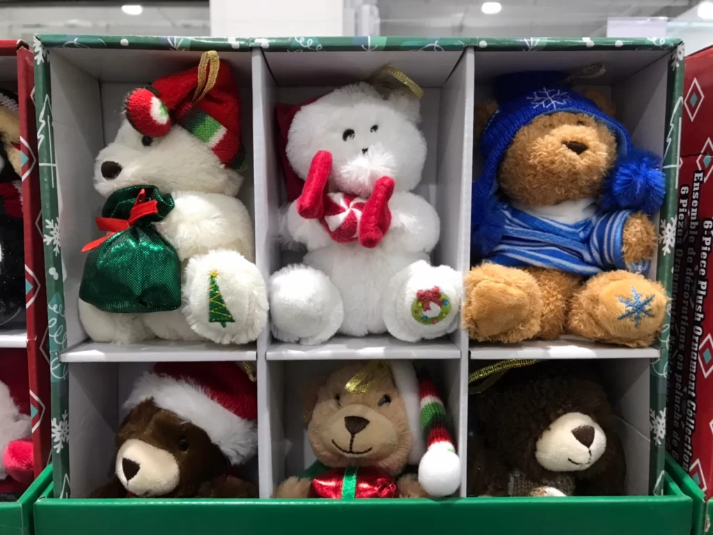 聖誕絨毛裝飾6入 熊熊/動物