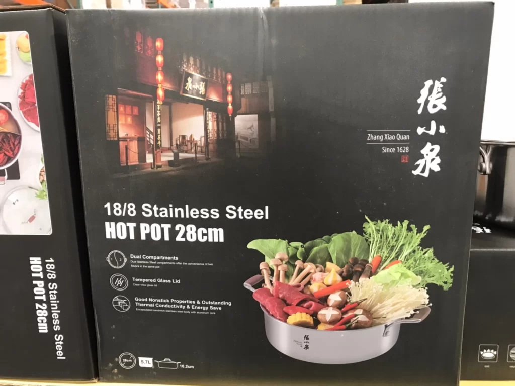 張小泉不鏽鋼分隔火鍋 容量：5.7公升