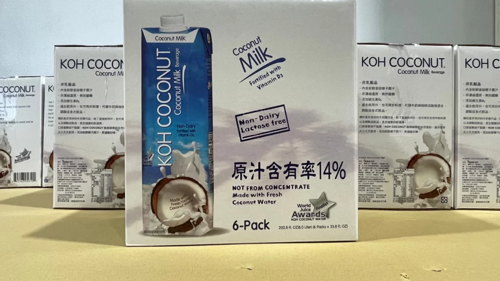KOH COCONUT MILK 椰奶每瓶1公升X6入