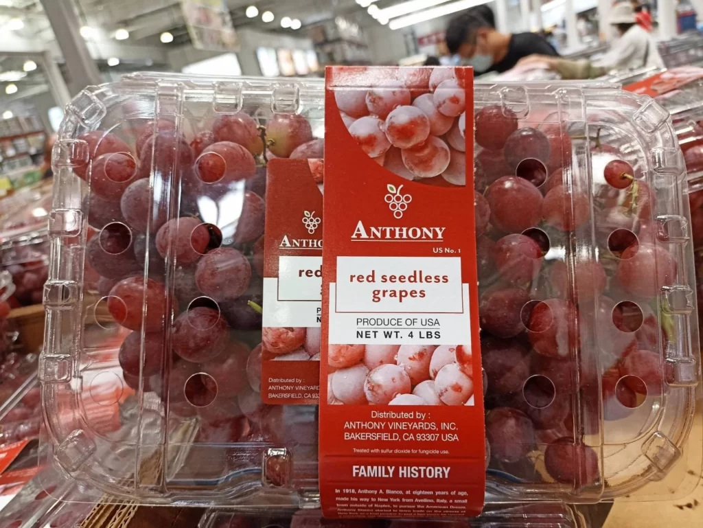 Costco好市多美國無籽紅葡萄1.8公斤