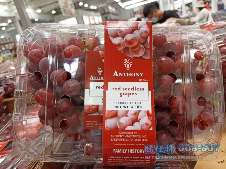 Costco好市多美國無籽紅葡萄1.8公斤
