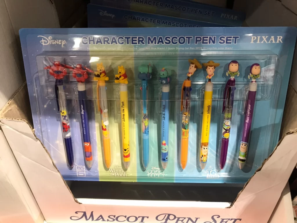 MASCOT PEN SET 10PC 卡通造型公仔筆10入 三色筆X5 中性筆X5