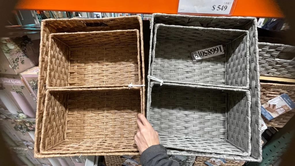 FAUX WICKER BINS 3PC 編織收納籃三件組 大尺寸1件+中尺寸2件