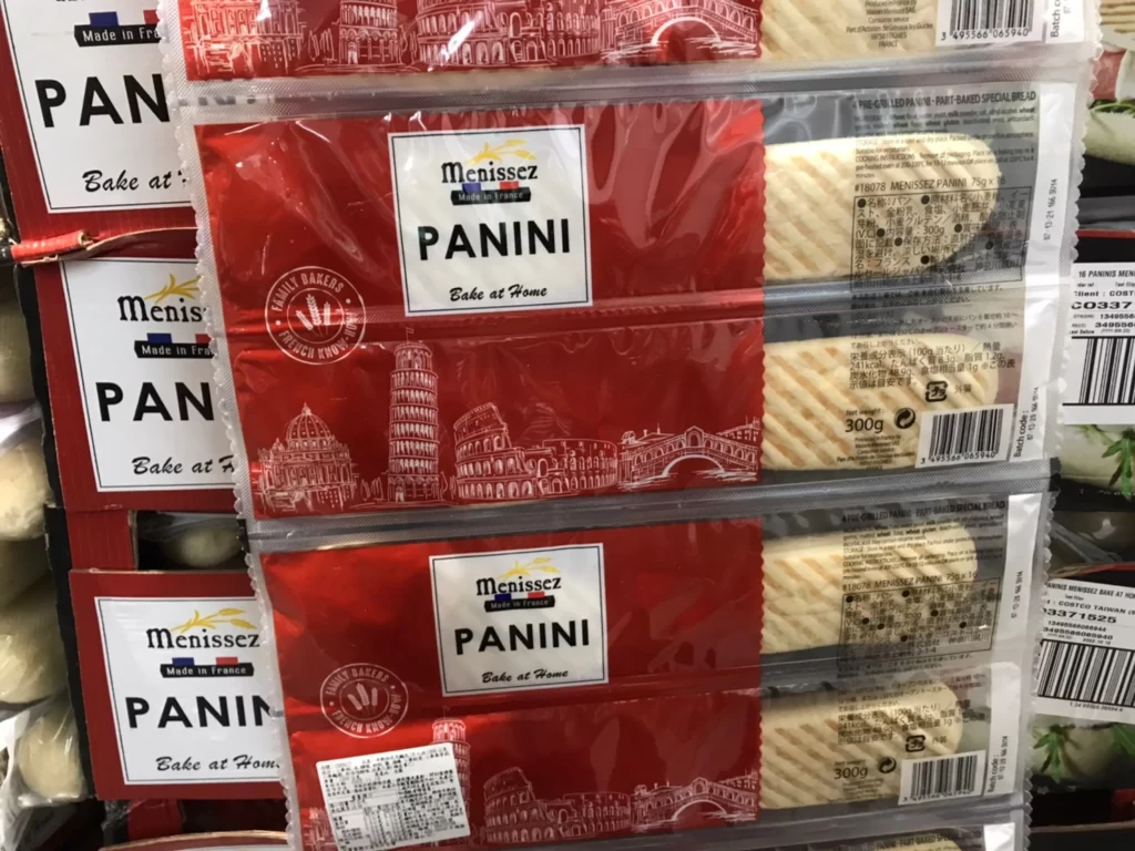 Costco好市多半熟帕尼尼麵包75公克X16入