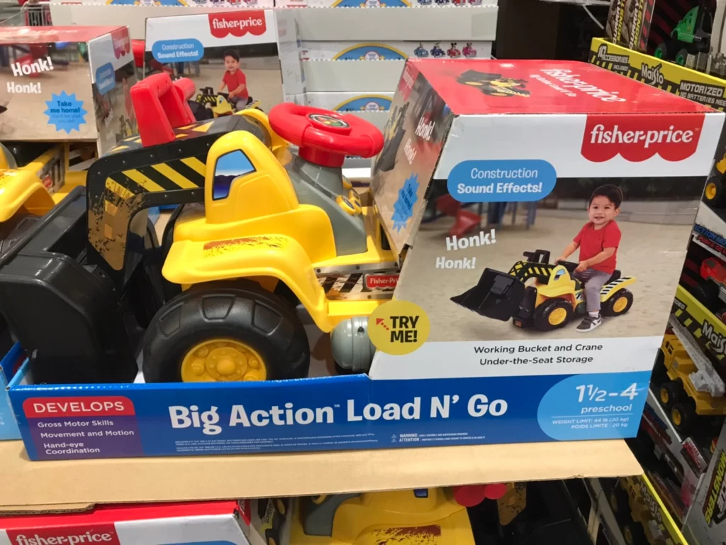 費雪牌工程車造型嚕嚕車 挖土機/鏟土機