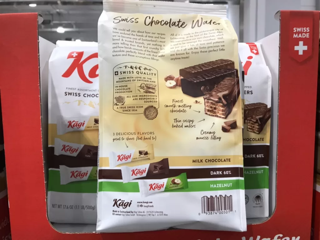 KAGI SWISS CHOCO WAFER 瑞士巧克力威化餅500公克 #136154