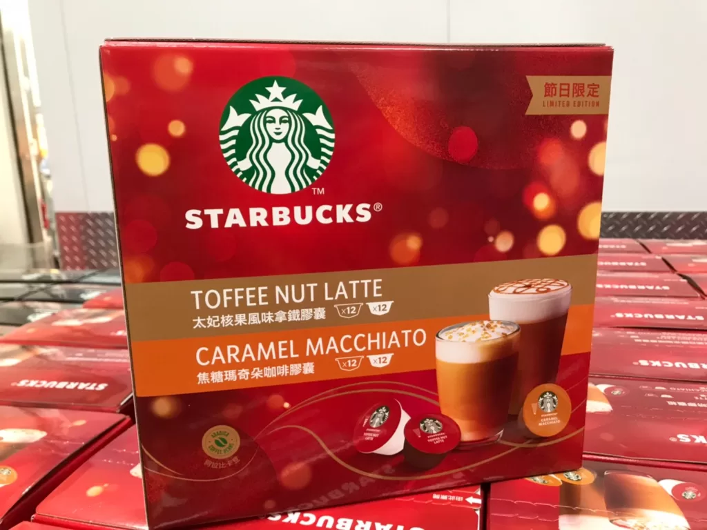 STARBUCKS CAPSULE PACK 星巴克咖啡膠囊季節限定組 太妃核果&焦糖瑪奇朵各24入 #136549