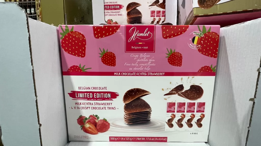 HAMLET 草莓牛奶巧克力脆片125公克X4入 #551678