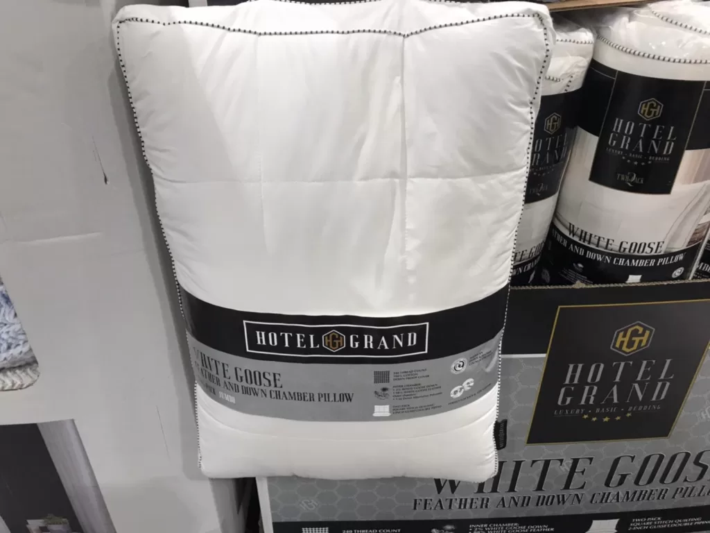 HOTEL GRAND FEATHER PILLOW 白鵝毛枕兩入組 尺寸：45.7X66X5公分 #130667