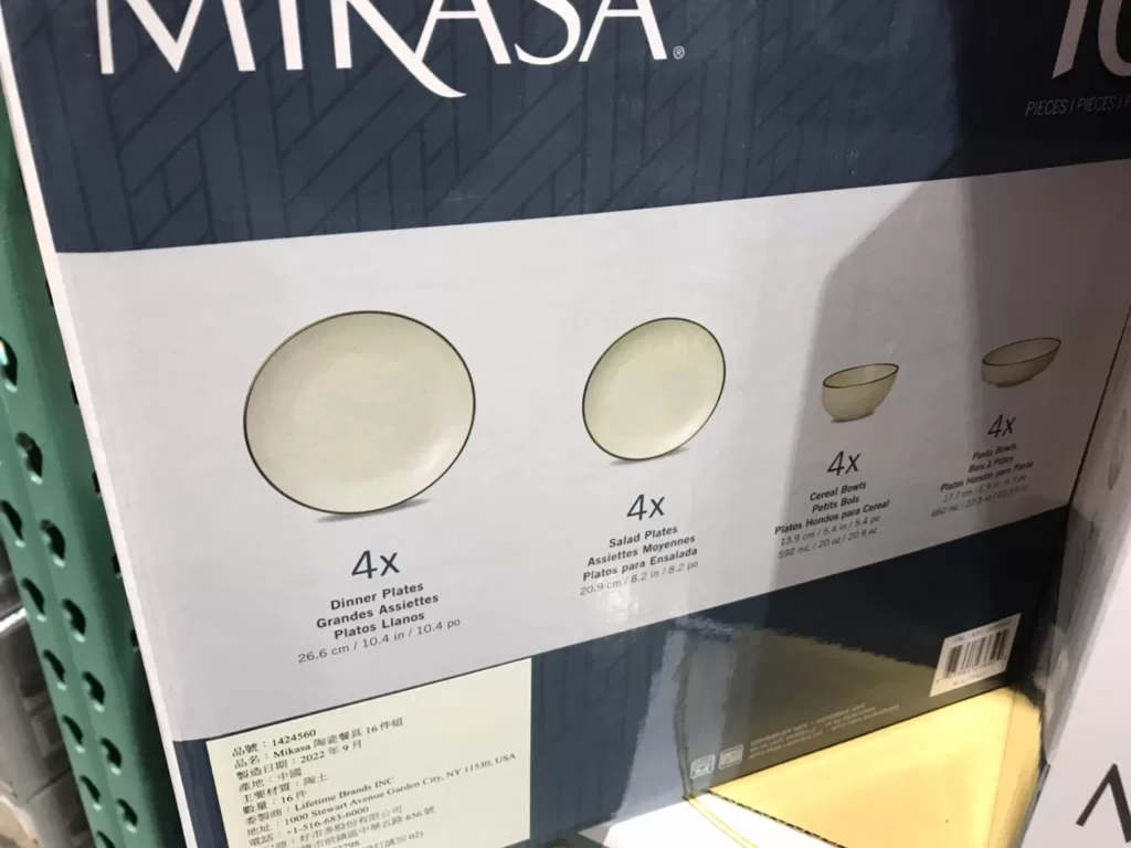 MIKASA DINNERWARE 16PC 陶瓷餐具16件組四人份#1424560