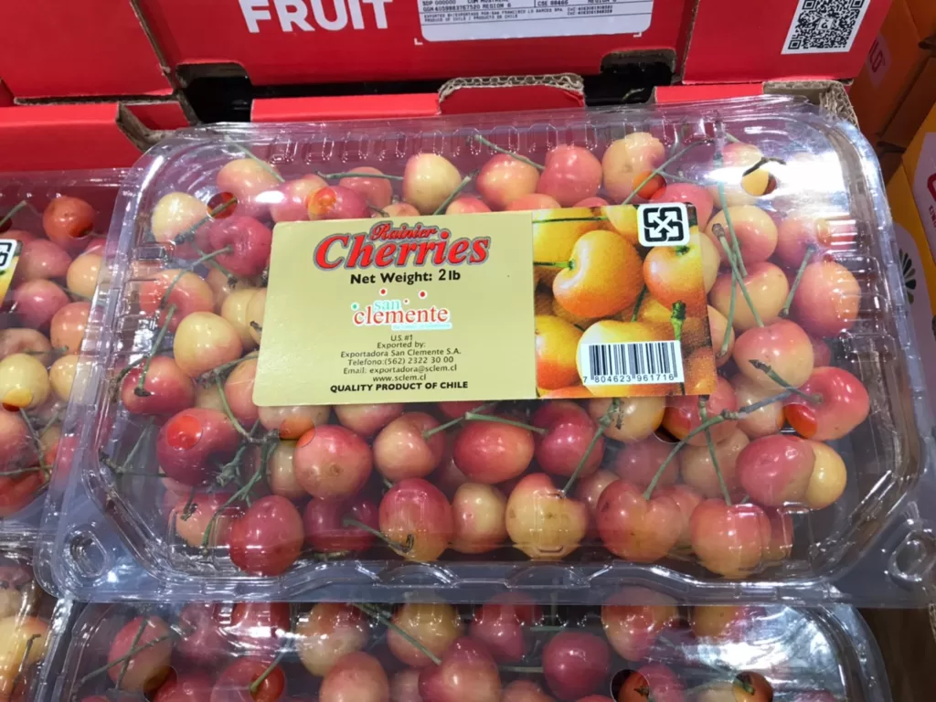CHILEAN RAINIER CHERRY 空運智利粉彩櫻桃907公克#253747