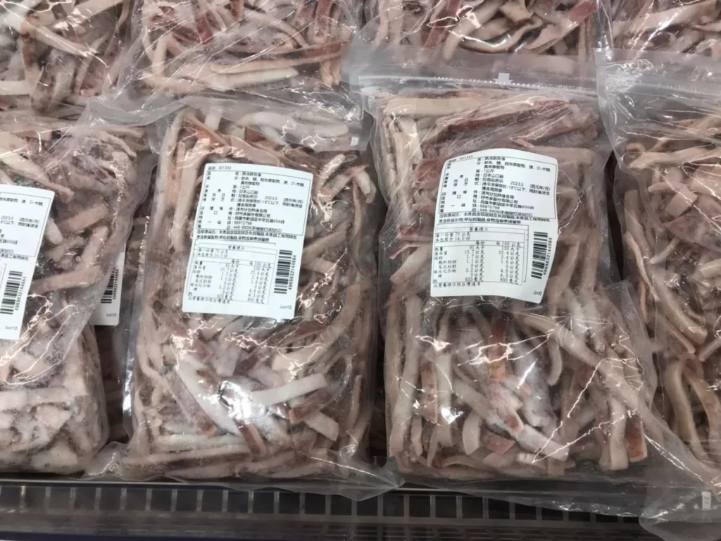 FROZEN COOKED SQUID 熟凍魷魚條1公斤#301333