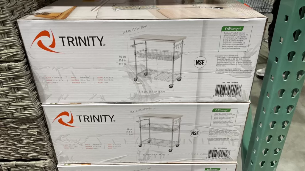 TRINITY SS KITCHEN CART 廚房不鏽鋼檯面推車 尺寸：86.4X50.8X91公分 #1569839