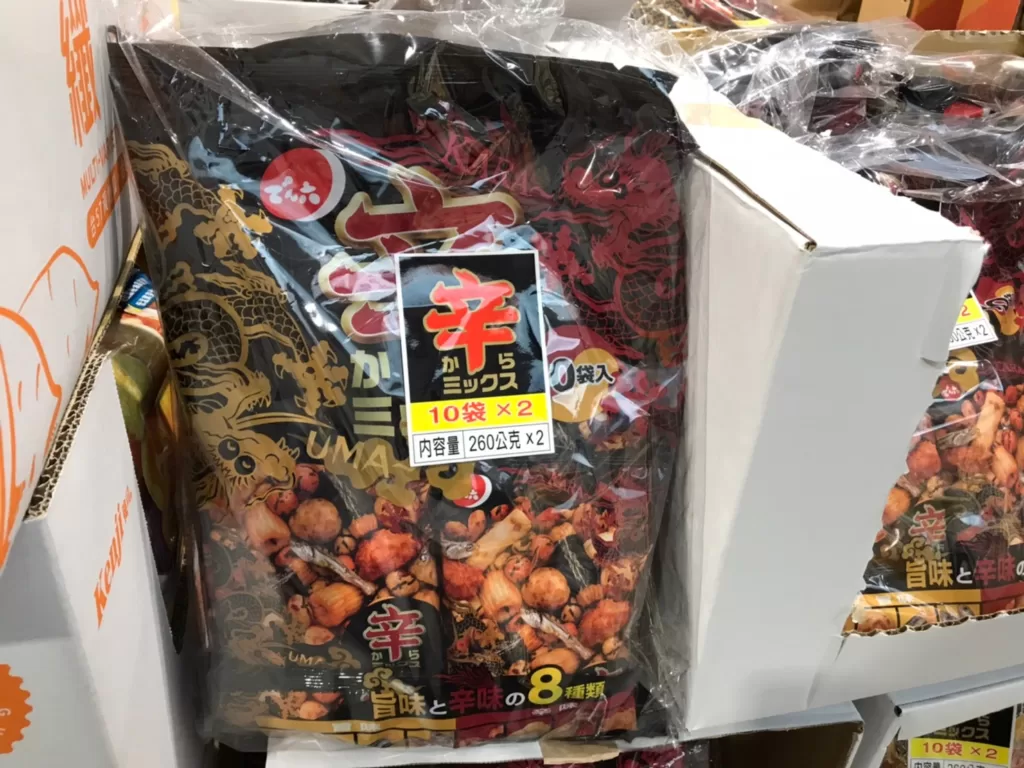 DENROKU MIX SPICY SNACKS 傳六辣味什錦豆26公克*20包#74345