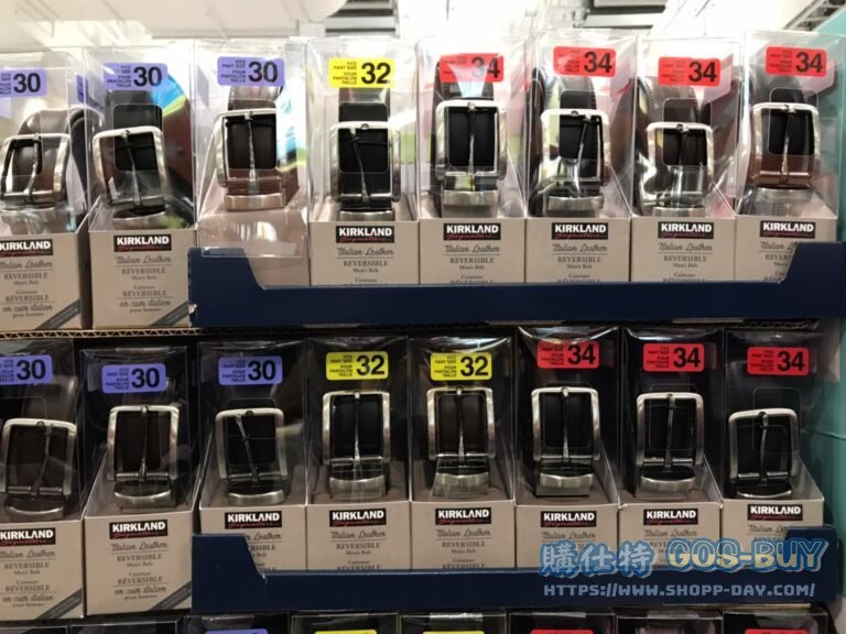 KIRKLAND SIGNATURE科克蘭男義大利皮革雙面皮帶 適合腰圍尺寸:30"-40"#7007777