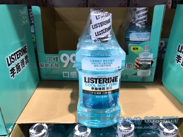 LISTERINE ZERO MOUTH WASH 李施德霖無酒精漱口水750毫升4瓶#155405