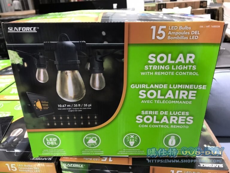 SUNFORCE LED STRING LIGHT 35'15 LED SOLAR LIGHT 35呎15燈座太陽能燈串#1600334