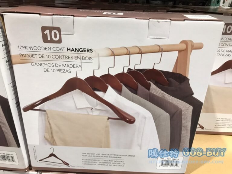 WOODEN COAT NON-SLIP HANGER 木製止滑寬肩衣架10入#138919