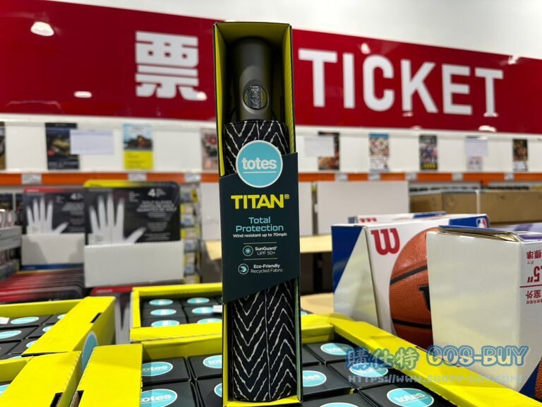 TOTES TOTAL PROTECTION 47IN COMPACT UMBRELLA 47吋一鍵開收晴雨兩用傘#138335
