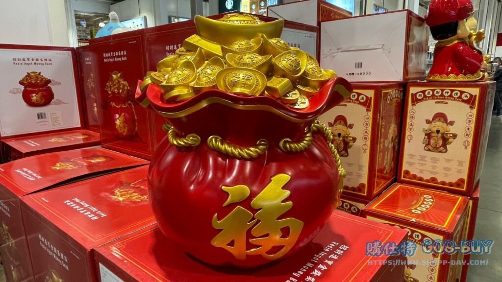 招財進寶金錢袋撲滿 長33.8寬33.8高38公分 #1598473