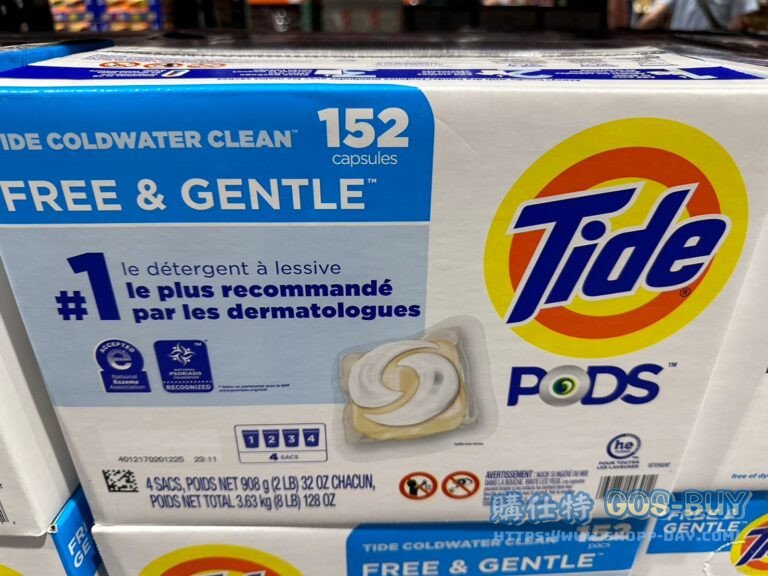 TIDE FREE&GENTLE PODS 汰漬無色香洗衣膠囊38顆X4袋入#230613