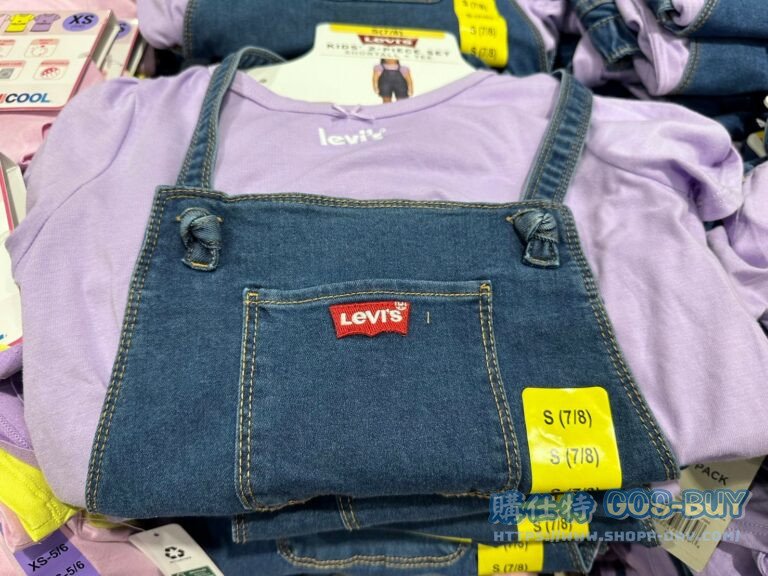 LEVI'S SHORTALL WITH TEE 女童短袖上衣吊帶套組 尺寸:XS(5/6)-M(10/12)#1746829