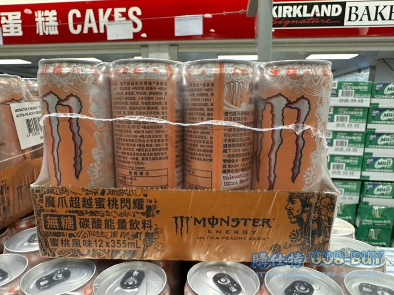MONSTER ENERGY DRINK 魔爪蜜桃閃耀碳酸能量飲料355毫升X12入#218138