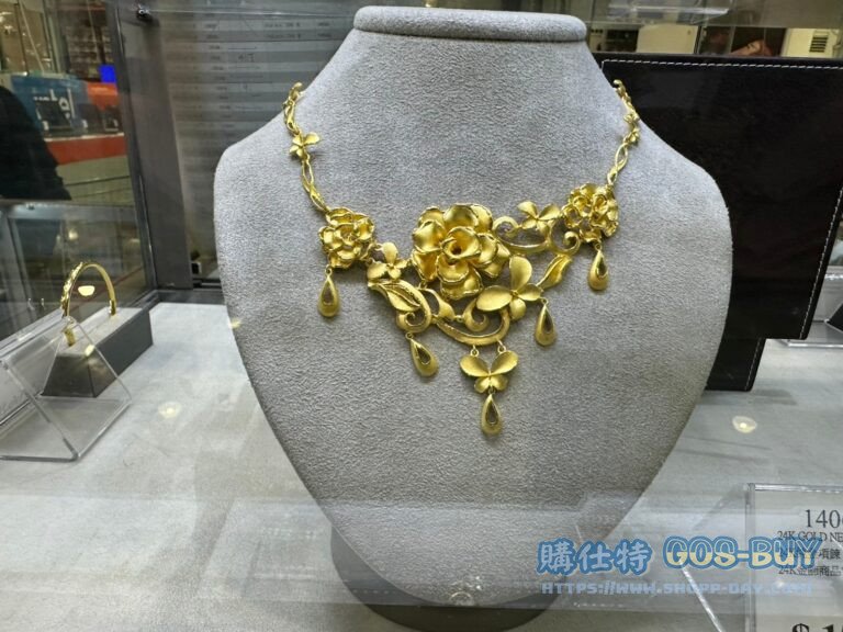 24K GOLD NECKLACE 1485LI 24K純金項鍊1485厘#140665